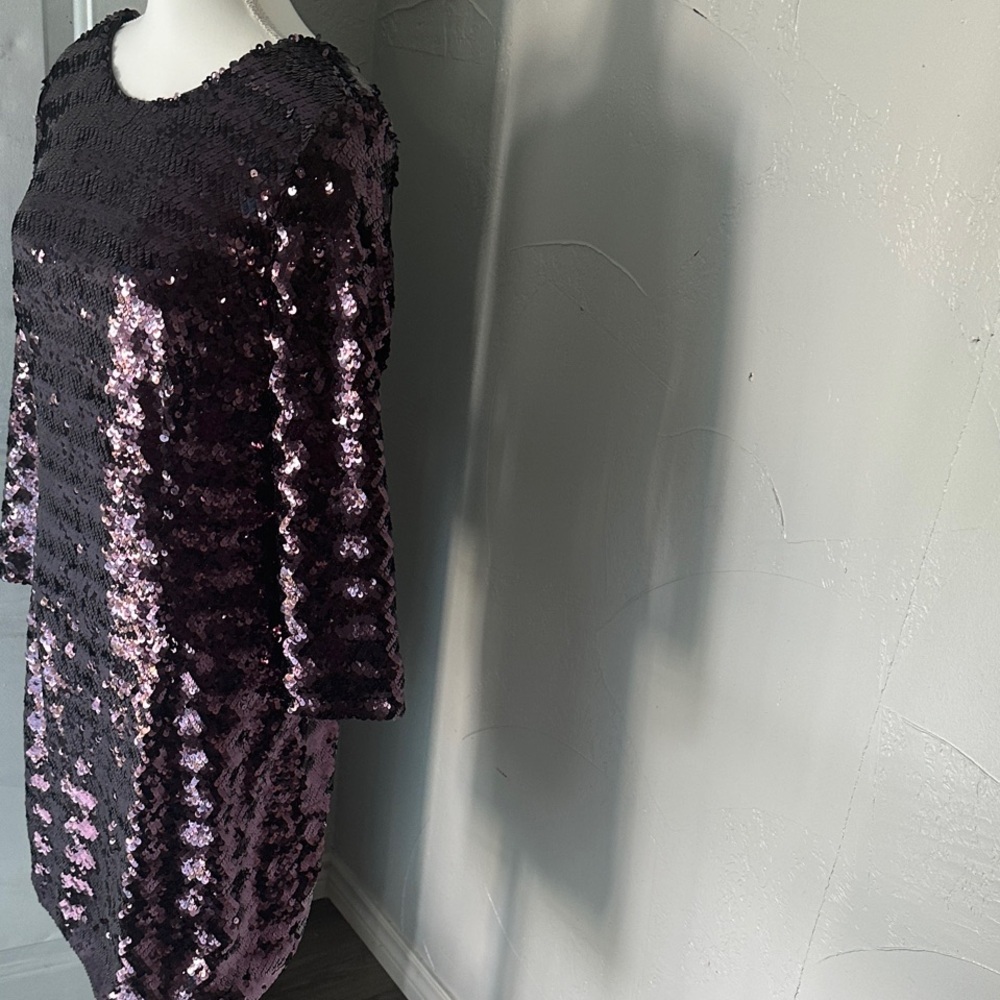 Fashion Nova Sparkling Purple Long Sleeve Dress - Picture 3 of 7